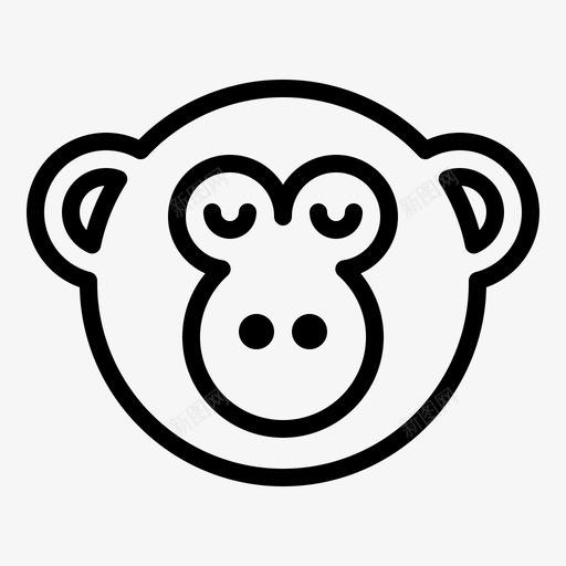 如释重负表情符号猴子svg_新图网 https://ixintu.com 符号 表情 如释重负 猴子 笑脸