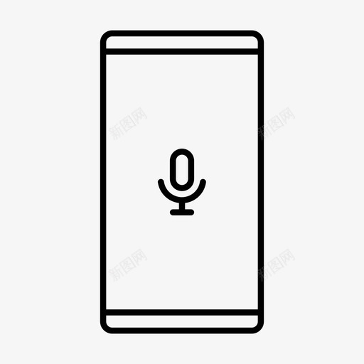 屏幕上的麦克风音频手机svg_新图网 https://ixintu.com 屏幕 幕上 麦克风 音频 手机 录音 语音 手机功能 大纲