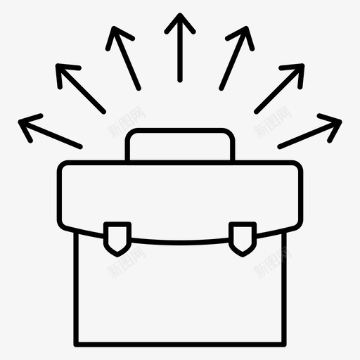 工作包手提箱svg_新图网 https://ixintu.com 工作 手提箱 行李 投资 组合 项目管理 第卷