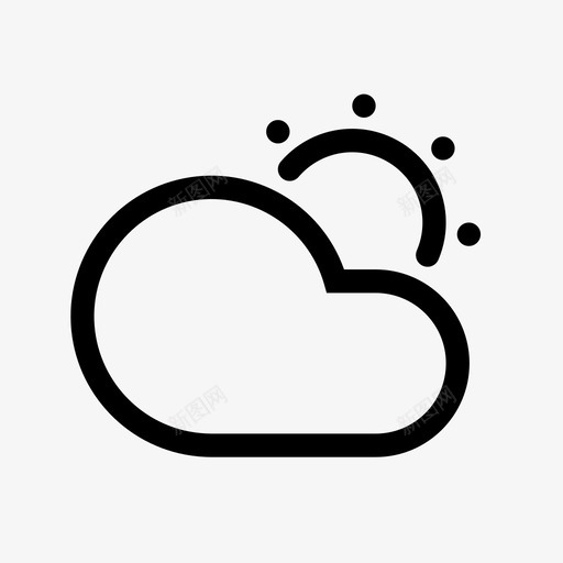 阴天天气预报太阳svg_新图网 https://ixintu.com 阴天 天气预报 太阳 天气