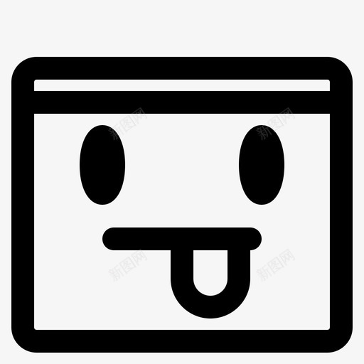 带舌头的脸表情符号笑脸svg_新图网 https://ixintu.com 舌头 笑脸 脸带 表情 符号