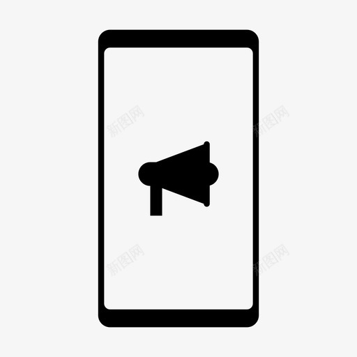 扩音器扬声器手机svg_新图网 https://ixintu.com 扩音器 扬声器 手机 手机功能 屏幕 图示