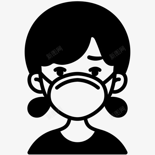 流感过敏发烧svg_新图网 https://ixintu.com 流感 过敏 发烧 女孩 孩子 空气污染 雕文