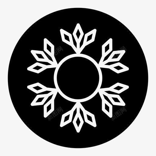 雪花冰冻的冰svg_新图网 https://ixintu.com 雪花 冰冻 冬天