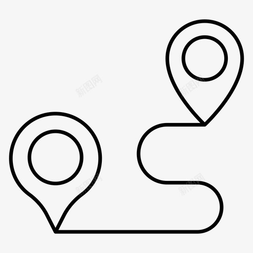 详细的地图位置pinsvg_新图网 https://ixintu.com 地图 详细 细的 位置 指针 轨道 导航 航线