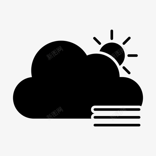 雾云天svg_新图网 https://ixintu.com 天气 云天 太阳