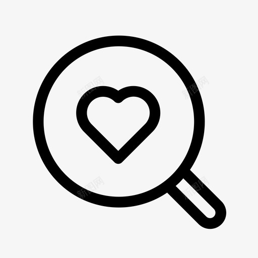 寻找爱发现心svg_新图网 https://ixintu.com 寻找 发现 放大镜 婚恋 线路