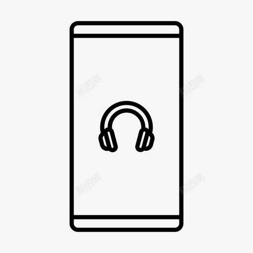 屏幕上的耳机音频耳机svg_新图网 https://ixintu.com 耳机 手机 屏幕 幕上 音频 音乐 手机功能 大纲