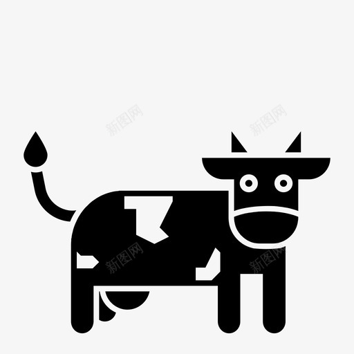 奶牛农业谷仓svg_新图网 https://ixintu.com 农业 奶牛 谷仓 农场