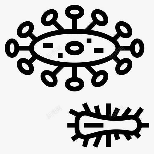 细菌疾病病菌svg_新图网 https://ixintu.com 细菌 疾病 病菌 病原体 病毒