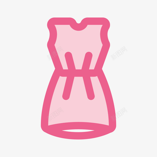 背带裙svg_新图网 https://ixintu.com 背带 圆润 精美 简约 扁平 线性 填充 单色 多色 商务 可爱