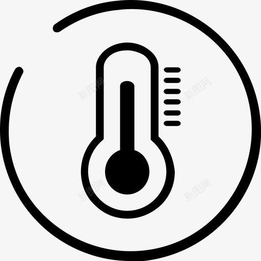 温度svg_新图网 https://ixintu.com 温度 温度计 线性 扁平 简约 商务 单色