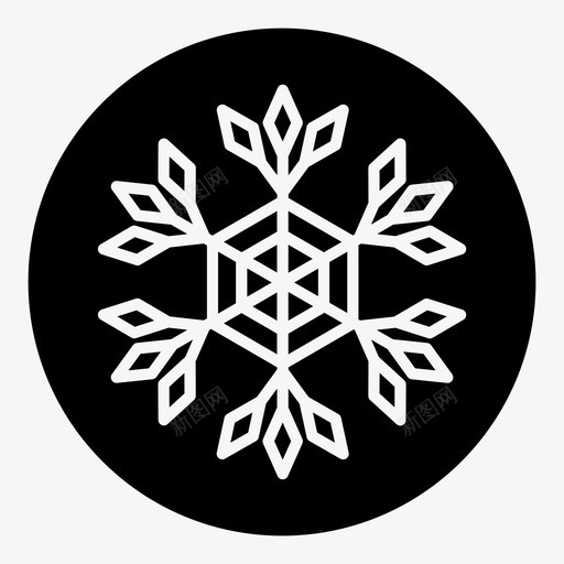 雪花冰冻的冰svg_新图网 https://ixintu.com 雪花 冰冻 冬天