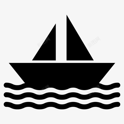船海滩假日svg_新图网 https://ixintu.com 海滩 假日 海洋 夏天 夏天和 天和 图标