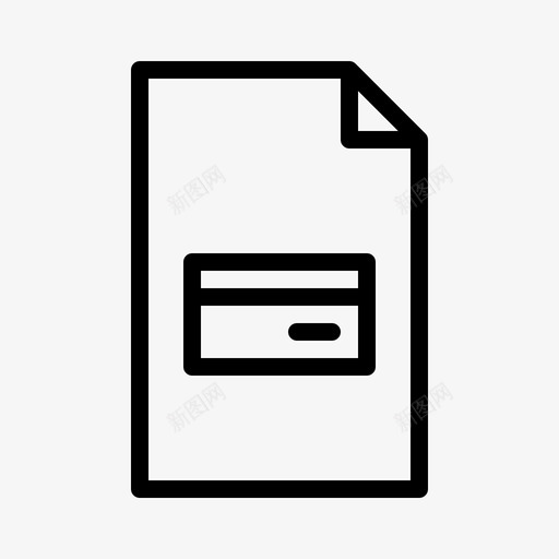 付款卡文件svg_新图网 https://ixintu.com 文件 付款 卡文 纸张