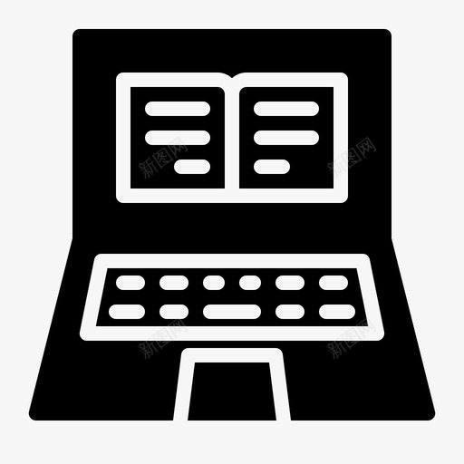 学校书籍电脑svg_新图网 https://ixintu.com 电脑 学校 书籍 互联网 笔记本 技术学校 标志