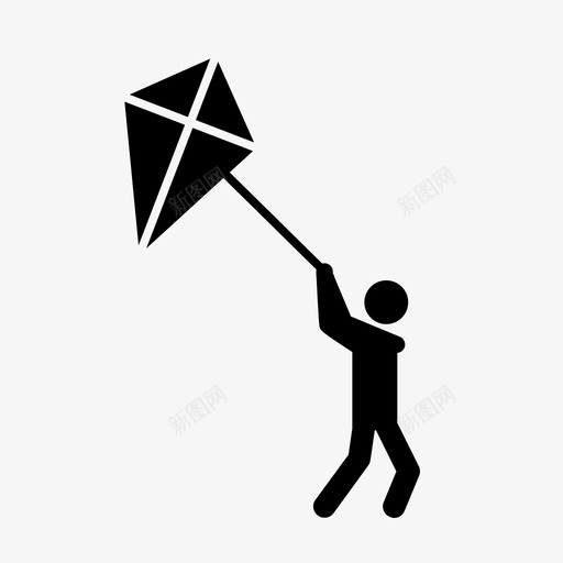 玩风筝孩子家庭svg_新图网 https://ixintu.com 风筝 孩子 家庭 快乐 乐的 父母