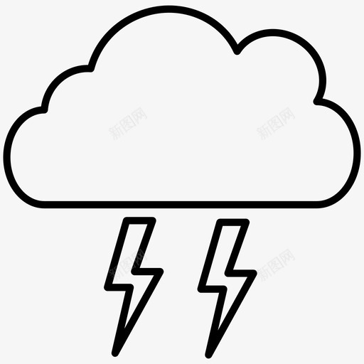雷雨云闪电暴风雨svg_新图网 https://ixintu.com 雷雨云 闪电 暴风雨 天气