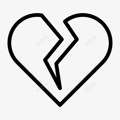 破碎的心分手离婚svg_新图网 https://ixintu.com 破碎 分手 离婚 爱爱