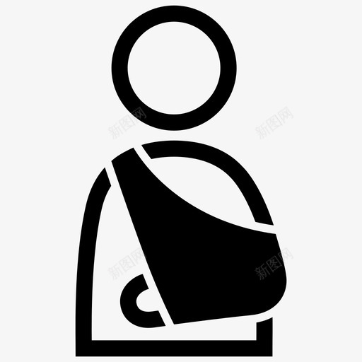 患者手臂手臂吊带svg_新图网 https://ixintu.com 手臂 患者 吊带 骨折 骨科 医疗器械
