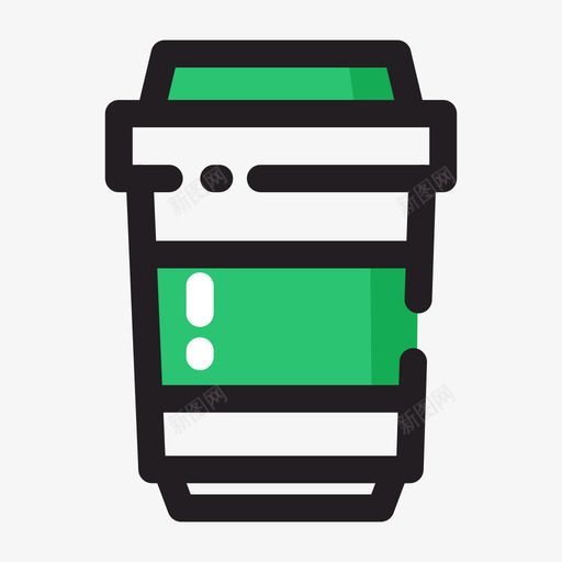 icon1通用咖啡svg_新图网 https://ixintu.com 通用 咖啡 线性 精美 圆润 多色