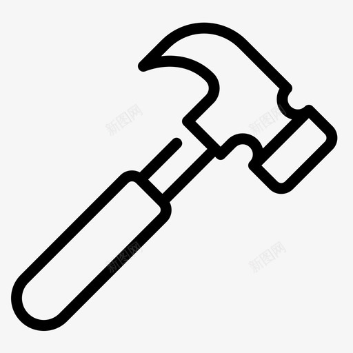 锤子建筑家修svg_新图网 https://ixintu.com 锤子 建筑家 工具 建筑 轮廓