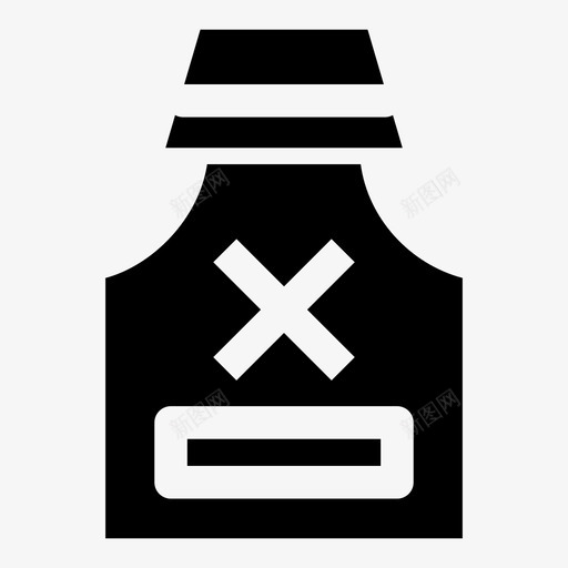 毒药瓶药头骨svg_新图网 https://ixintu.com 毒药 药瓶 头骨
