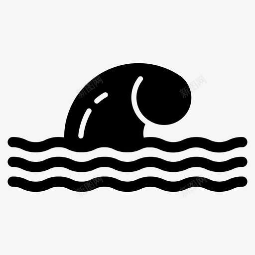 海浪椰子树潜水svg_新图网 https://ixintu.com 海浪 椰子树 潜水 棕榈 冲浪 夏季 海滩 图标