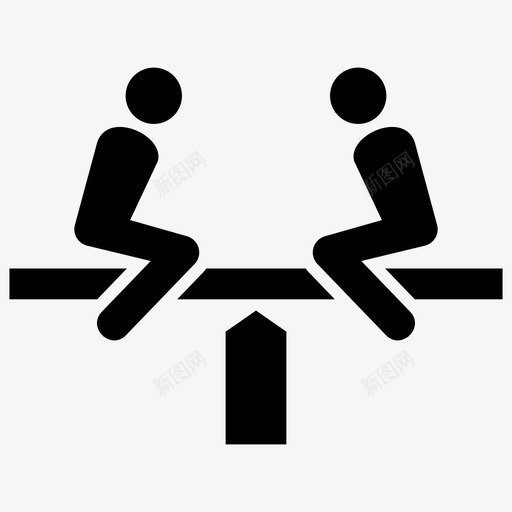 跷跷板平衡游戏svg_新图网 https://ixintu.com 游戏 跷跷板 平衡 操场 重量