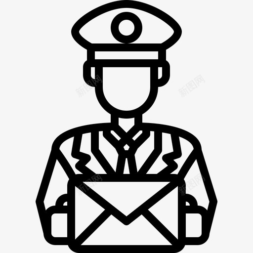 邮递员信封信件svg_新图网 https://ixintu.com 邮递员 信封 信件 邮件 邮政服务