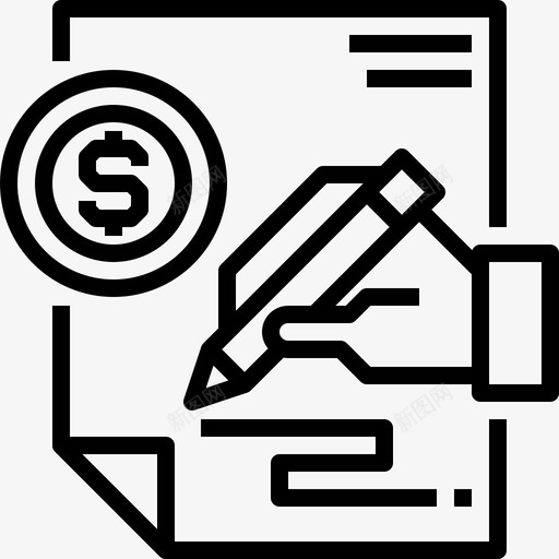 合同业务债务svg_新图网 https://ixintu.com 合同 业务 债务 金融 贷款 众筹