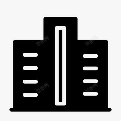 城市办公室建筑图标svg_新图网 https://ixintu.com 建筑 城市 办公室 图标 现代 实体