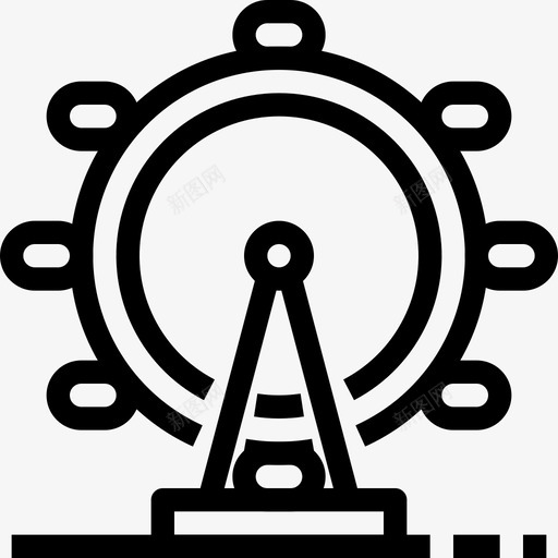 伦敦眼地标纪念碑svg_新图网 https://ixintu.com 伦敦 眼地 纪念碑