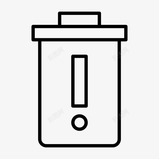 垃圾桶多媒体线svg_新图网 https://ixintu.com 垃圾桶 多媒体