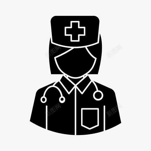 女护士化身表情脸svg_新图网 https://ixintu.com 表情 笑脸 女护 士女 护士 化身 微笑