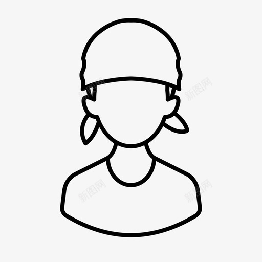 头像头巾人物svg_新图网 https://ixintu.com 头像 人物 头巾 男人 千禧 一代 一代人 轮廓