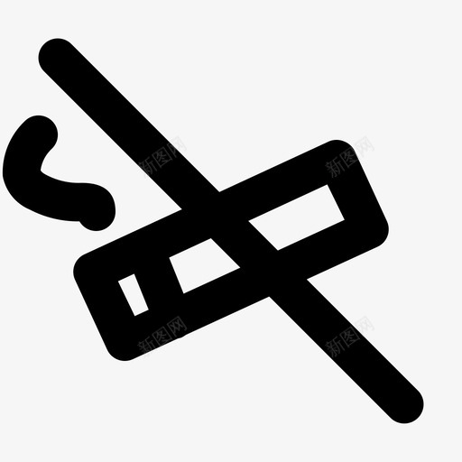 禁止吸烟简单的公共符号svg_新图网 https://ixintu.com 禁止 吸烟 简单 公共 符号
