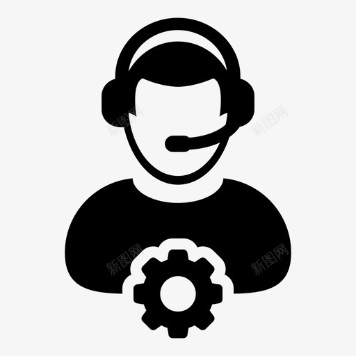 操作员助理聊天室svg_新图网 https://ixintu.com 操作员 助理 聊天室 帮助 实时 聊天 技师 客户服务 图标 男性 支持