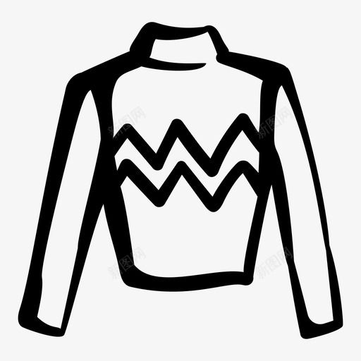 毛衣秋天衣服svg_新图网 https://ixintu.com 秋天 毛衣 衣服 针织 龟颈 温暖 舒适