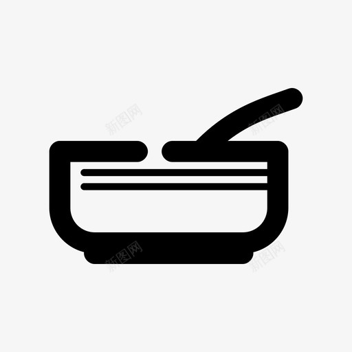 碗煮吃svg_新图网 https://ixintu.com 碗煮 厨房 工具 食物 线图 图标