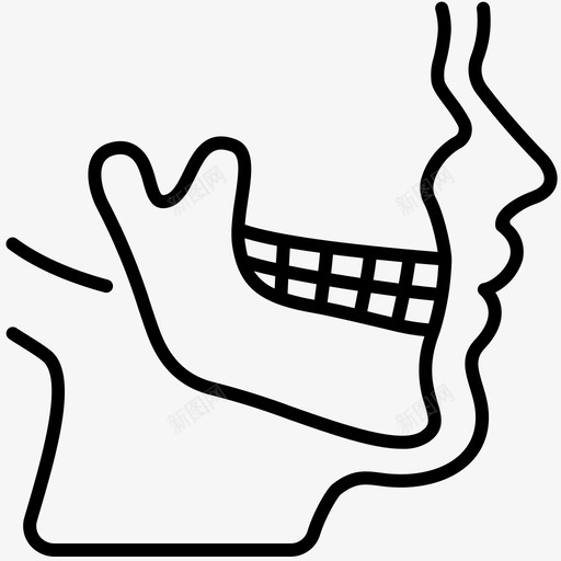 颌骨检查牙科svg_新图网 https://ixintu.com 颌骨 牙科 检查 轮廓