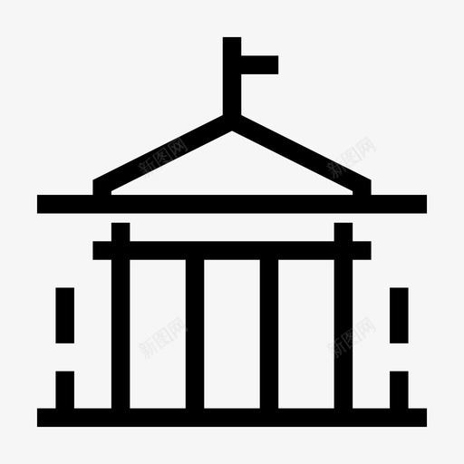 白宫建筑物地标svg_新图网 https://ixintu.com 白宫 建筑物 地标 总统 旅游 华盛顿 纪念碑