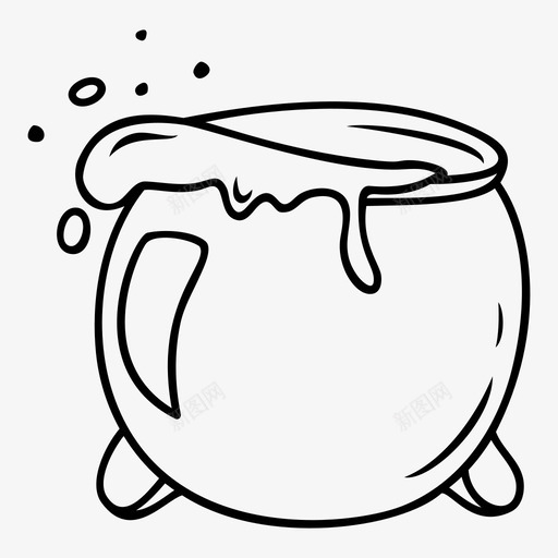 巫婆锅万圣节恐怖svg_新图网 https://ixintu.com 巫婆 万圣节 恐怖 魔术 毒药 药剂 线条 艺术