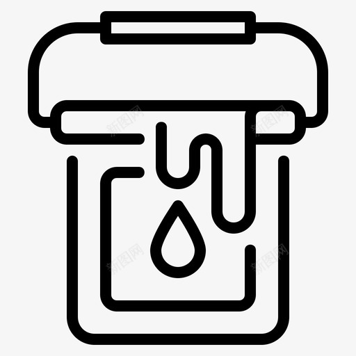 油漆桶建筑家修svg_新图网 https://ixintu.com 油漆 漆桶 建筑家 建筑 轮廓