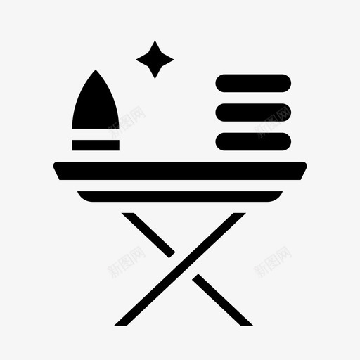 熨衣服布桌子svg_新图网 https://ixintu.com 熨衣 衣服 布桌子 桌子 管家