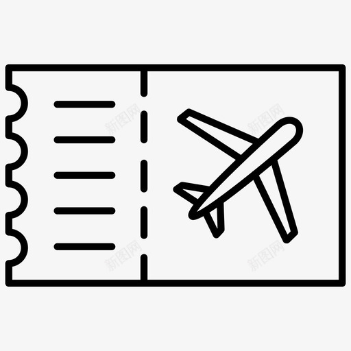 机票机场登机牌svg_新图网 https://ixintu.com 机票 旅游 机场 登机