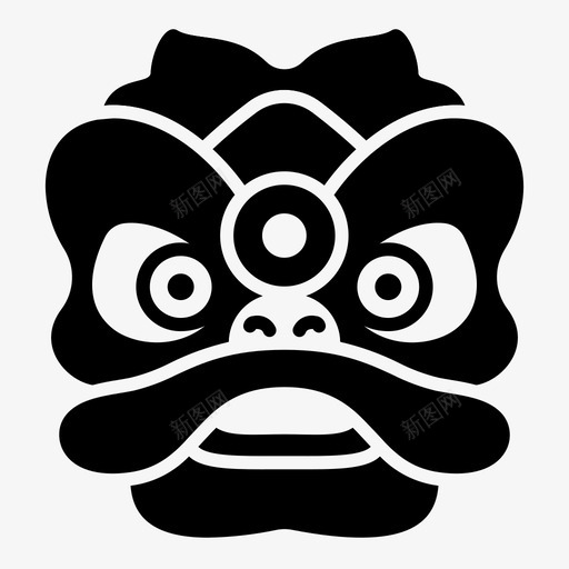 舞狮中国龙svg_新图网 https://ixintu.com 舞狮 中国 龙新 年中国 新年