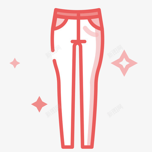 牛仔裤svg_新图网 https://ixintu.com 牛仔裤 长裤 小脚