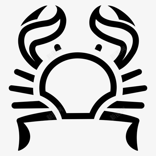 螃蟹线条svg_新图网 https://ixintu.com 螃蟹 线条