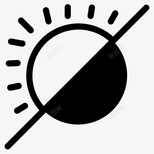 日夜月亮太阳svg_新图网 https://ixintu.com 日夜 天气 月亮 太阳 天气图 图标
